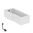 IDEAL STANDARD - Baignoire bain douche 170 x 80 cm gauche Connect Air + tablier + vidage Noir mat - vignette
