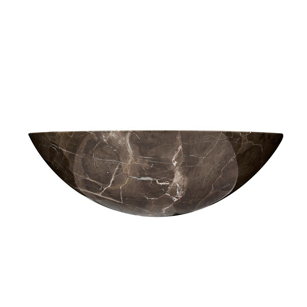 SWISS AQUA TECHNOLOGIES - Lavabo pour plan de travail SAT Purity 43x43 cm marbre brun sans trou pour robinet, sans trop-plein SATPURBR - large
