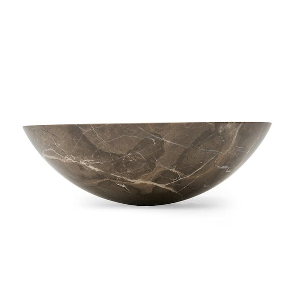SWISS AQUA TECHNOLOGIES - Lavabo pour plan de travail SAT Purity 43x43 cm marbre brun sans trou pour robinet, sans trop-plein SATPURBR - large