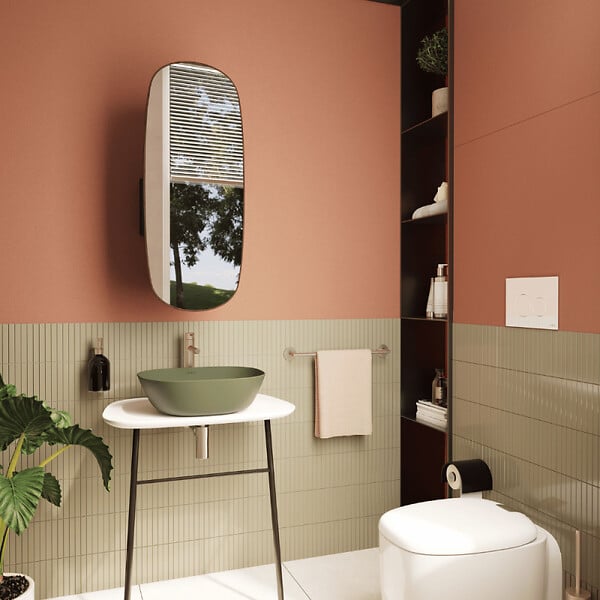 VITRA - Vasque à poser VitrA Plural VitrA Clean vert mousse mat - large