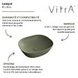 VITRA - Vasque à poser VitrA Plural VitrA Clean vert mousse mat - vignette