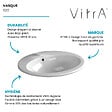VITRA - Vasque à encastrer par le dessus VitrA S20 avec trou robinetterie - vignette