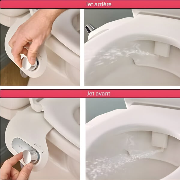 JACOB DELAFON - Kit bidet lavant pour abattant WC universel Seine blanc brillant - large
