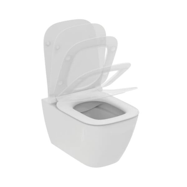 IDEAL STANDARD - I.life B abattant WC en duroplast avec fermeture SoftClose, charnières en acier inoxydable, blanc (T500301) - large