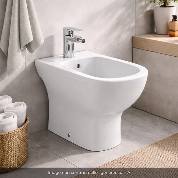 JACOB DELAFON - Bidet à poser Struktura céramique - large