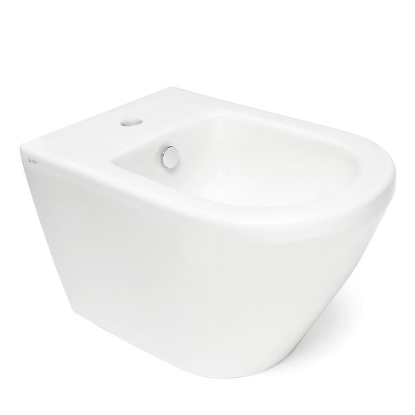 VITRA - Vitra Integra bidet suspendu 35,5x54 cm + trop-plein + Optima Cube Way by Siko Mitigeur bidet (7042-0288CU235) - large