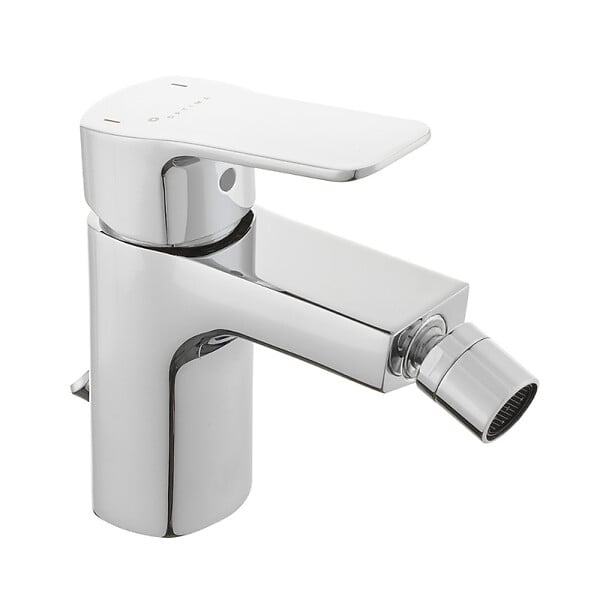 VITRA - Vitra Integra bidet suspendu 35,5x54 cm + trop-plein + Optima Cube Way by Siko Mitigeur bidet (7042-0288CU235) - large