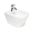 VITRA - Vitra Integra bidet suspendu + trop-plein, 35,5x54 cm + Hansgrohe Logis 70 Mitigeur bidet (7042-028871204000) - vignette
