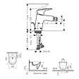 VITRA - Vitra Integra bidet suspendu + trop-plein, 35,5x54 cm + Hansgrohe Logis 70 Mitigeur bidet (7042-028871204000) - vignette