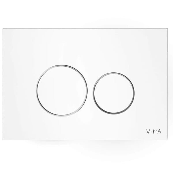 VITRA - Vetro plaque de commande double touche en verre, blanc (740-1600) - large