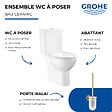 GROHE - WC à poser sans bride + Abattant frein de chute déclipsable + Porte-balai WC Cool Sunrise - vignette