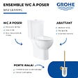 GROHE - WC à poser sans bride Quickfix + Abattant déclipsable + Porte-balai WC Cool Sunrise - vignette