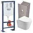 GROHE - SOLIDO Pack Bâti-support + WC suspendu + Plaque chrome + Set de montage - vignette