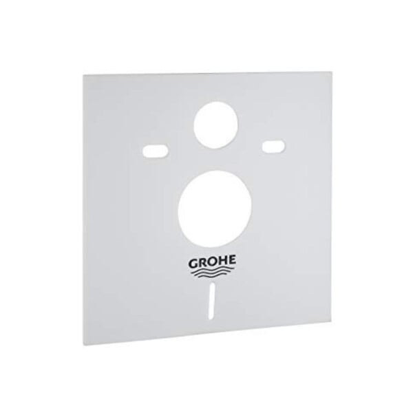 GROHE - Pack WC Bâti Rapid SL + WC sans bride SAT Vortex + Abattant SoftClose + Plaque chrome + Set d'habillage (ARENADELANOTQSB) - large