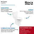 ROCA - WC à poser sans bride rétro sortie réversible Carmen avec abattant frein de chute - vignette