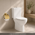 GROHE - WC à poser sans bride Quickfix + Abattant déclipsable + Dérouleur de papier mural Cool Sunrise - vignette