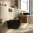 SWISS AQUA TECHNOLOGIES - Fusion WC japonais suspendu sans bride avec abattant SoftClose, noir mat (SATFUS11BFCBKM) - vignette