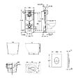 GROHE - Solido pack WC bâti autoportant + WC suspendu sans bride Ceramia PixL avec abattant SoftClose + plaque (GRCEPXGEMT02FR-FS) - vignette