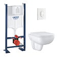 GROHE - Rapid SL Project pack WC bâti autoportant + WC suspendu sans bride Grohe avec abattant SoftClose + plaque (GRRGRSEWR01FR-FS) - vignette