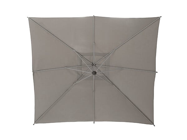 HESPERIDE - Parasol déporté carré "Manoa" taupe D2,5x2,5m en acier - large