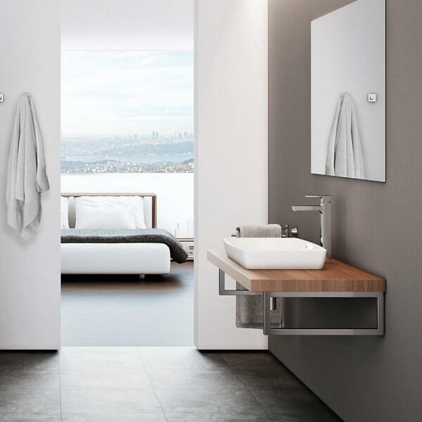 VITRA - Vasque à poser Vitra Metropole 60 x 40 x 16 cm, avec trop-plein, blanc brillant, sans trou pour robinetterie (5668-003-0012) - large