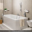 HANSGROHE - Pack mitigeur baignoire mécanique Vernis Blend C2 chromé + Ensemble de douche Crometta 2 jets blanc/chromé - vignette