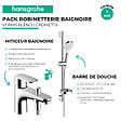 HANSGROHE - Pack mitigeur baignoire mécanique Vernis Blend C2 chromé + Ensemble de douche Crometta 2 jets blanc/chromé - vignette