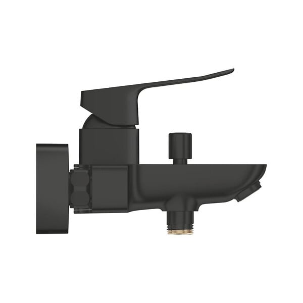 GROHE - Dice mitigeur monocommande bain/douche mural à levier 150 mm, sans ensemble de douche, noir mat (1018722430) - large