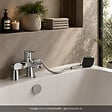 GROHE - Mitigeur baignoire mécanique Start Loop avec colonnettes Idro'Flex + Douchette 2 jets Comfort + Flexible - vignette