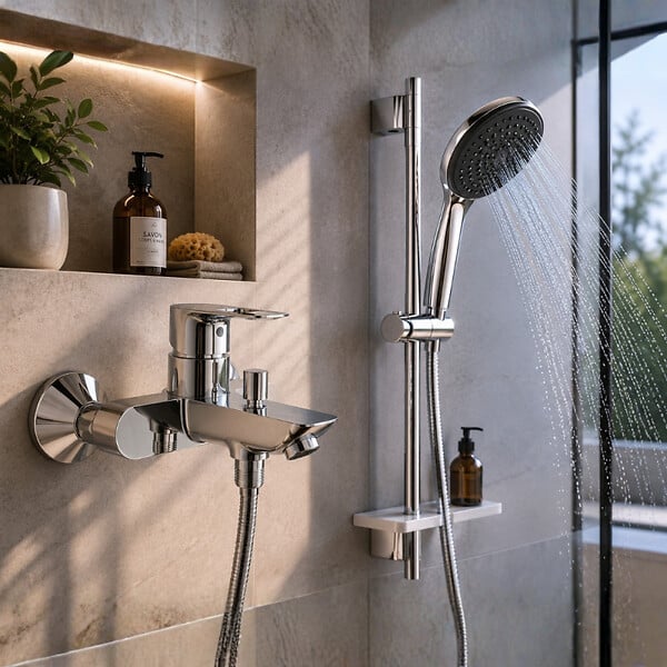 GROHE - Pack mitigeur BD mécanique Start Loop + Douchette Vitalio Start 110 + Barre Quickflix Vitalio Smartactive + Flexible - large