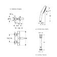 GROHE - Mitigeur baignoire thermostatique Grohtherm 800 Cosmopolitan 1/2 avec colonnettes Idro'Flex + Douchette 2 jets Comfort + Flexible - vignette