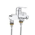 GROHE - Mitigeur baignoire mécanique Swift avec colonnettes Idro'Flex - vignette