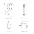 GROHE - Mitigeur baignoire mécanique Essence avec colonnettes Idro'Flex + Douchette 1 jet + Flexible + Support - vignette