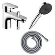 HANSGROHE - Pack mitigeur bain douche mécanique Vernis Blend C2 + Pommeau de douche Pulsify Select 105 + Flexible Metaflex chromé - vignette