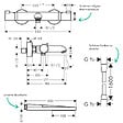 HANSGROHE - Pack mitigeur bain douche thermostatique Ecostat Comfort + Flexible Designflex + Pommeau Pulsify E bronze brossé - vignette