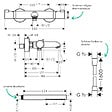 HANSGROHE - Pack mitigeur bain douche thermostatique Ecostat Comfort  + Flexible Isiflex + Pommeau Pulsify S bronze brossé - vignette