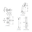 GROHE - Pack mitigeur BD thermostatique Grohtherm 800 Cosmopolitan + Douchette Vitalio Start 110 + Barre Quickflix + Flexible - vignette