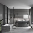 GROHE - Eurocube bec de baignoire mural, hard graphite brossé (13303AL0) - vignette