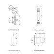 GROHE - Mitigeur baignoire thermostatique Precision Get avec colonnettes Idro'Flex + Douchette 1 jet + Flexible + Support - vignette