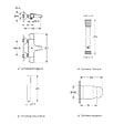 GROHE - Mitigeur baignoire thermostatique Precision Trend avec colonnettes Idro'Flex + Douchette 1 jet + Flexible + Support - vignette