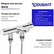 DURAVIT - Mitigeur baignoire thermostatique Wave avec colonnettes Idro'Flex - vignette