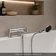 GROHE - Mitigeur baignoire mécanique Essence avec colonnettes Idro'Flex + Douchette 2 jets Start + Flexible - vignette