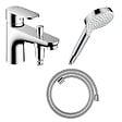 HANSGROHE - Pack mitigeur bain douche mécanique Vernis Blend C2 + Pommeau de douche Crometta + Flexible Designflex chromé - vignette