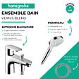 HANSGROHE - Pack mitigeur bain douche mécanique Vernis Blend C2 + Pommeau de douche Crometta + Flexible Designflex chromé - vignette