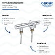 GROHE - Mitigeur baignoire thermostatique Precision Get avec colonnettes Idro'Flex - vignette