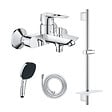 GROHE - Pack mitigeur BD mécanique Start Loop + Douchette Vitalio Comfort 110 + Barre Quickflix Vitalio Smartactive + Flexible - vignette