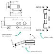 HANSGROHE - Pack mitigeur bain douche thermostatique ShowerTablet Select + Flexible Isiflex + Douchette Pulsify 3 jets Noir mat - vignette