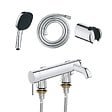 GROHE - Mitigeur baignoire mécanique Essence avec colonnettes Idro'Flex + Douchette 2 jets Comfort + Flexible + Support - vignette