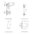 GROHE - Mitigeur baignoire mécanique Swift avec colonnettes Idro'Flex + Douchette 1 jet + Flexible + Support - vignette