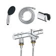 GROHE - Mitigeur baignoire thermostatique Precision Trend avec colonnettes Idro'Flex + Douchette 2 jets Start + Flexible + Support - vignette